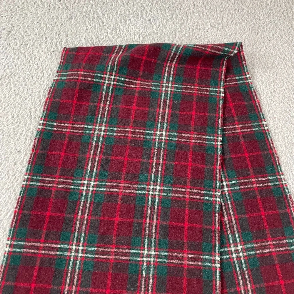 Vintage Pendleton Virgin Wool Plaid Scarf Quiet Luxury‎ Academia Red Old Money